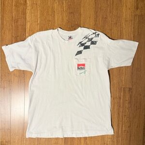 Fruit of the Loom White Checkered Men's T-Shirt